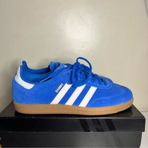Blue Suede Adidas Samba